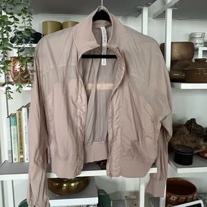 Lulu lemon bomber jacket in blush pink